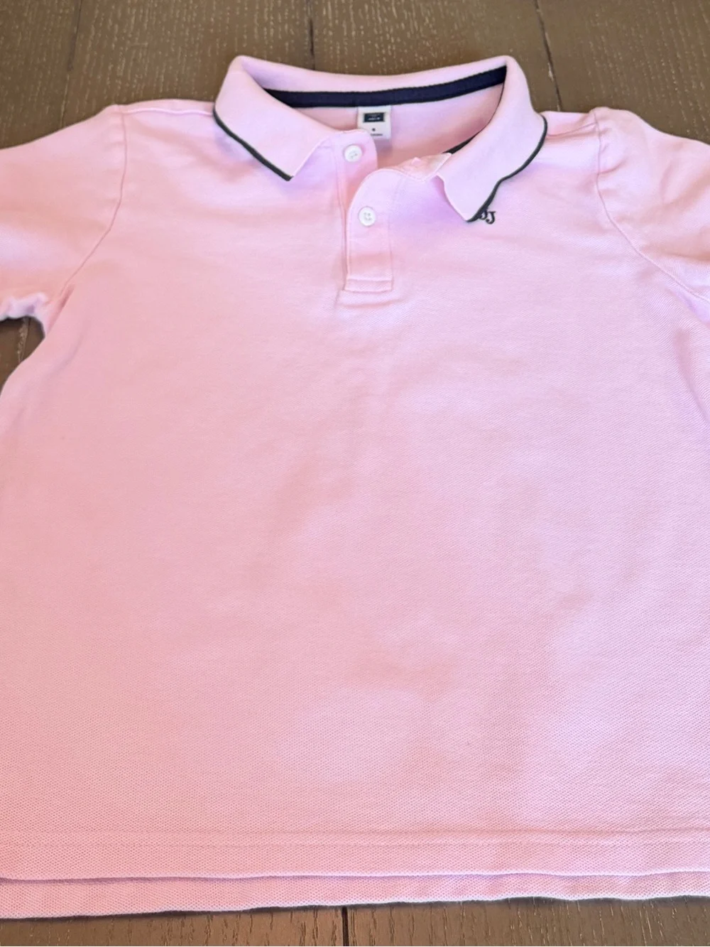 Janie and Jack Boys’ Preppy Short-Sleeve Pink Pique Polo Shirt • Size 6 (S)